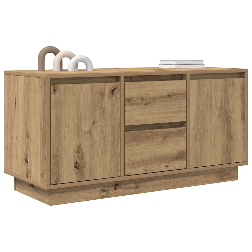 Comodă TV cu lumini LED, stejar artizanal, 100x41x50 cm GartenMobel Dekor