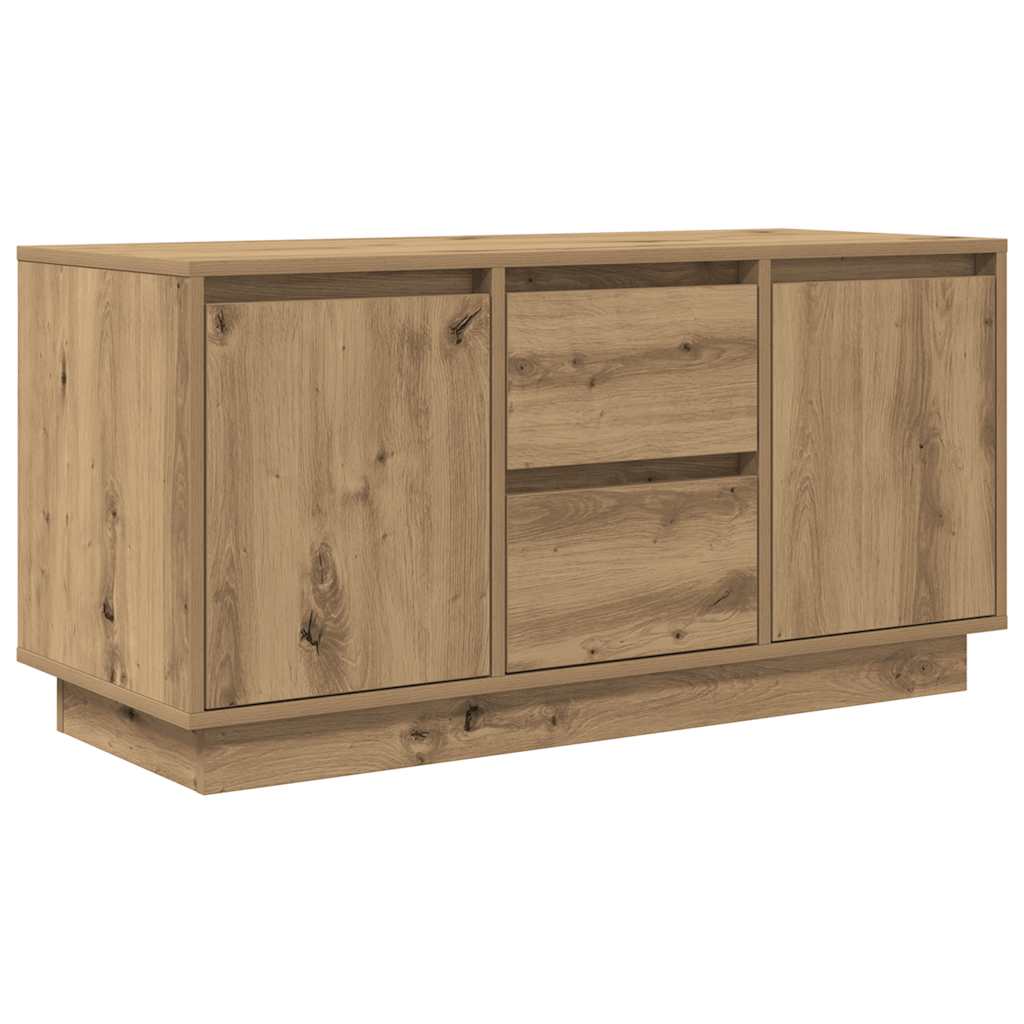 Comodă TV cu lumini LED, stejar artizanal, 100x41x50 cm GartenMobel Dekor
