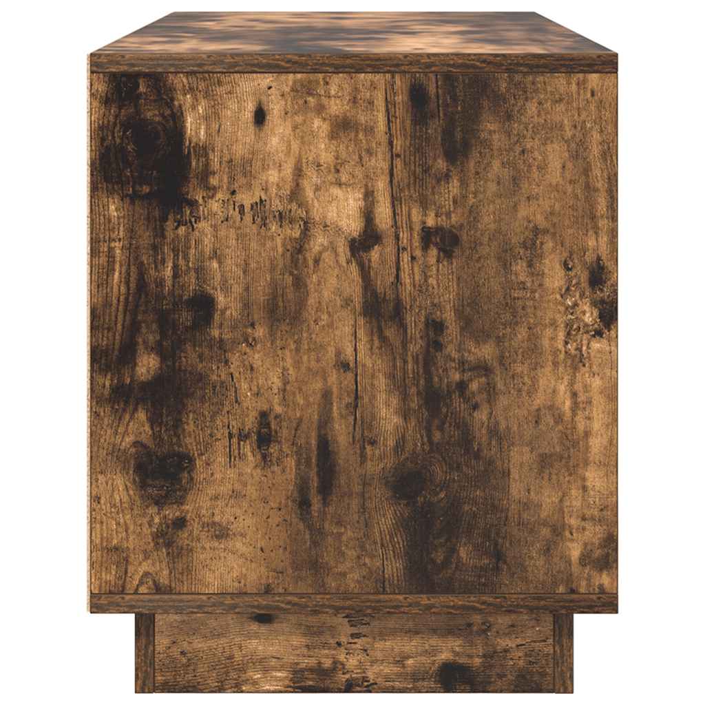Comodă TV cu lumini LED, stejar fumuriu, 100x41x50 cm GartenMobel Dekor