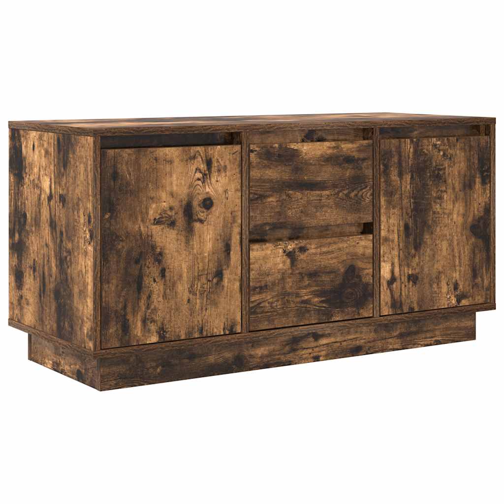 Comodă TV cu lumini LED, stejar fumuriu, 100x41x50 cm GartenMobel Dekor