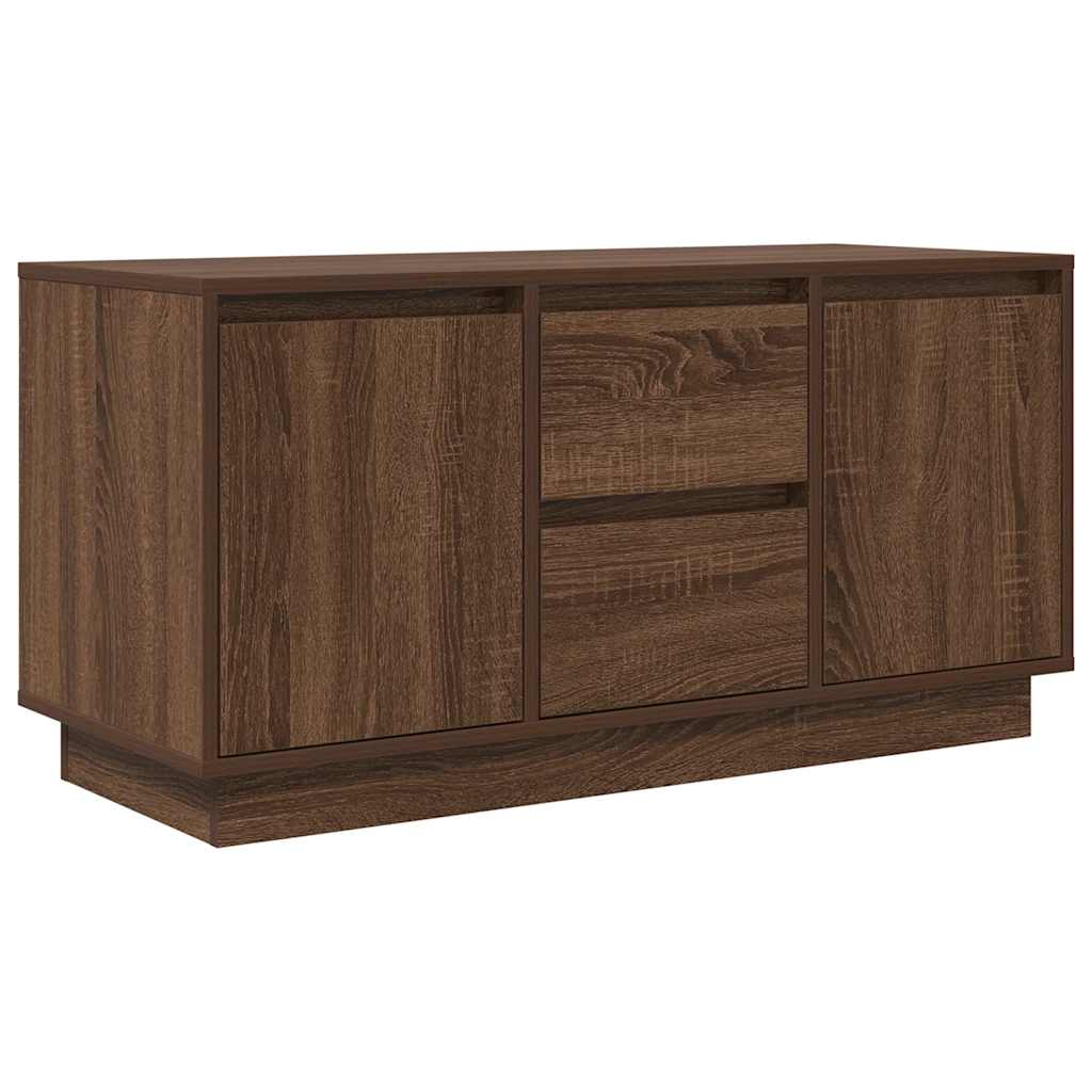 Comodă TV cu lumini LED, stejar maro, 100x41x50 cm GartenMobel Dekor