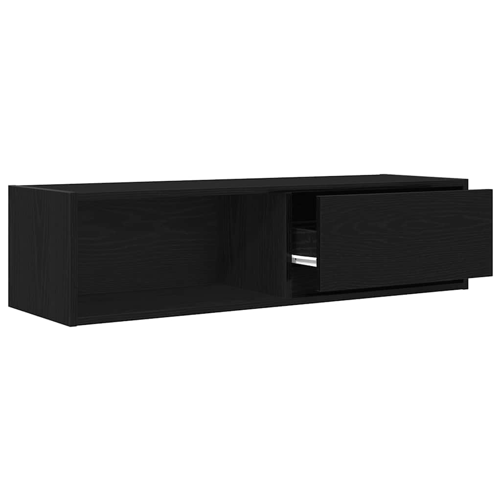 Dulap TV Stejar negru 100x31x25,5 cm Lemn prelucrat GartenMobel Dekor