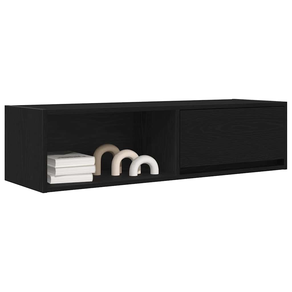 Dulap TV Stejar negru 100x31x25,5 cm Lemn prelucrat GartenMobel Dekor
