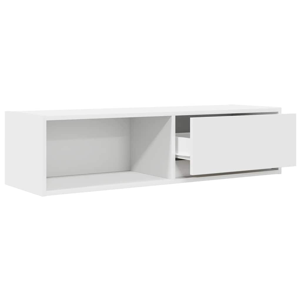 Dulap TV alb 100x31x25,5 cm lemn prelucrat GartenMobel Dekor