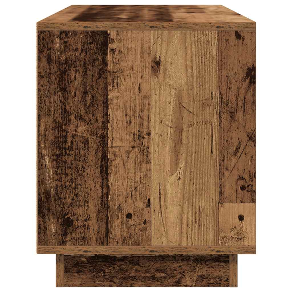 Dulap TV cu lumini LED, lemn vechi, 100x41x50 cm GartenMobel Dekor