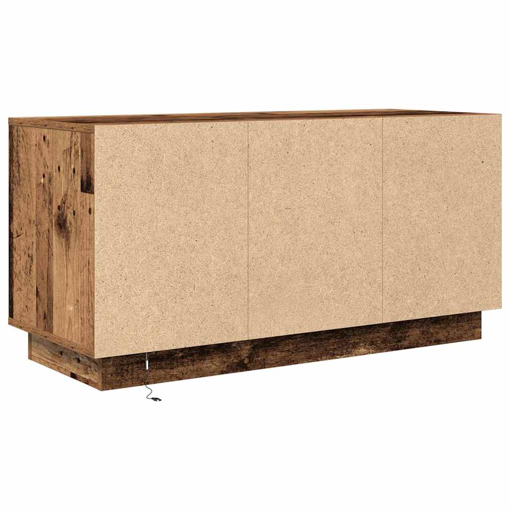 Dulap TV cu lumini LED, lemn vechi, 100x41x50 cm GartenMobel Dekor