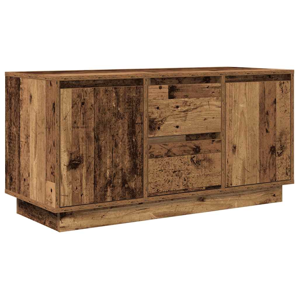 Dulap TV cu lumini LED, lemn vechi, 100x41x50 cm GartenMobel Dekor