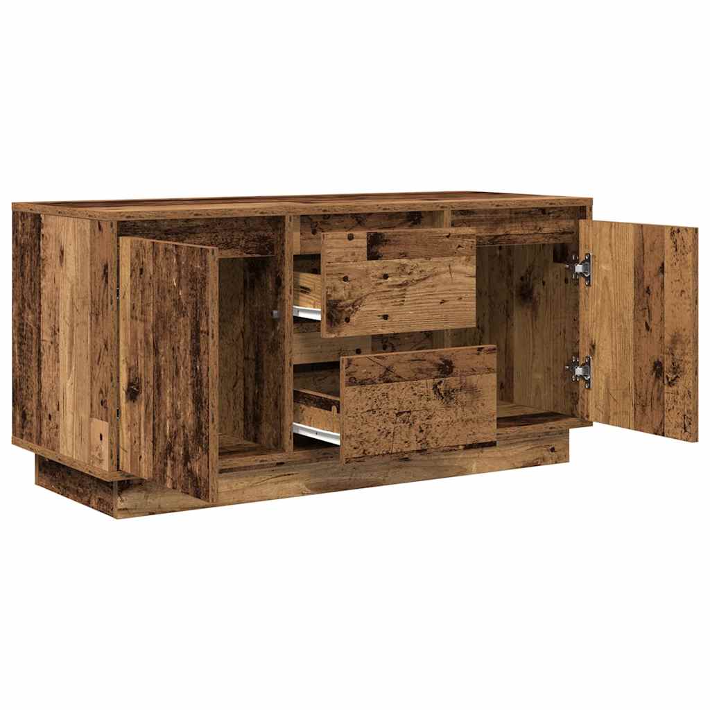 Dulap TV cu lumini LED, lemn vechi, 100x41x50 cm GartenMobel Dekor