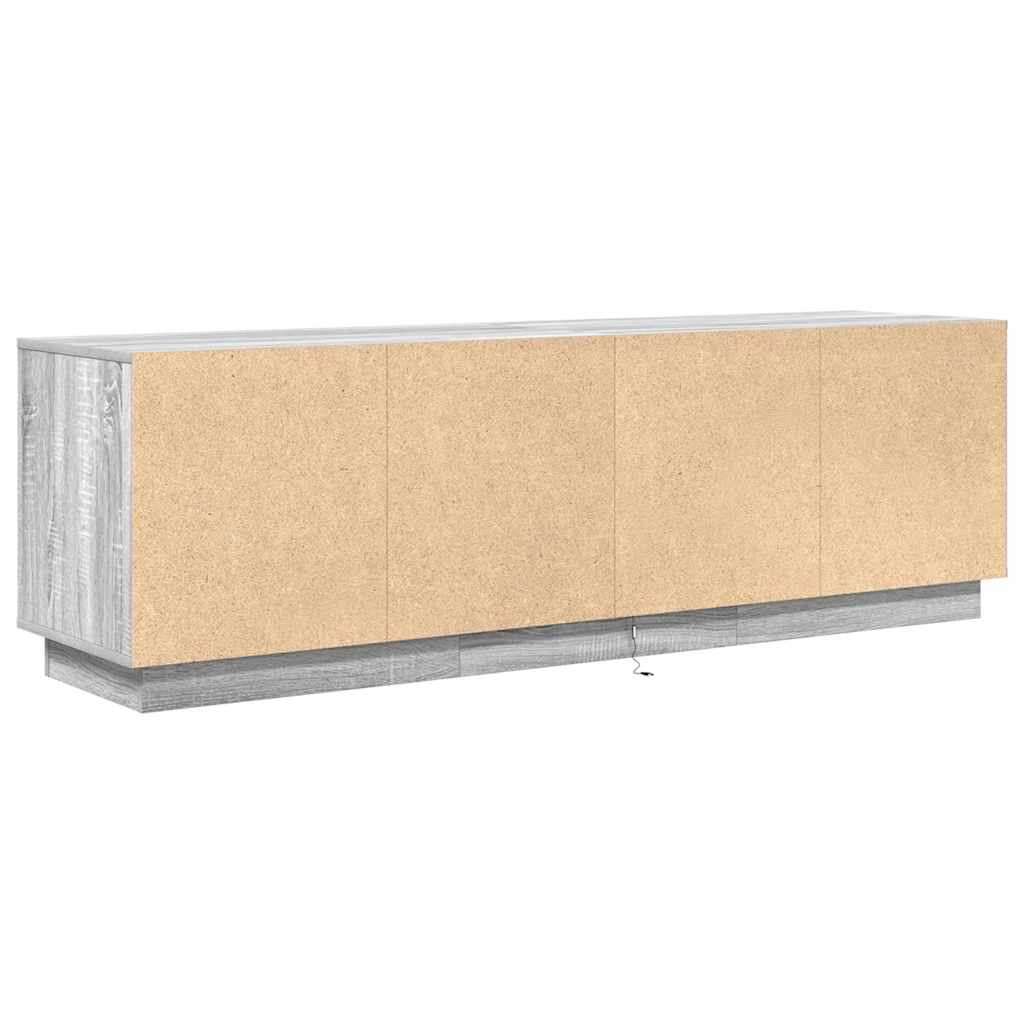 Dulap TV cu lumini LED Gri Sonoma 160,5x41x50 cm GartenMobel Dekor