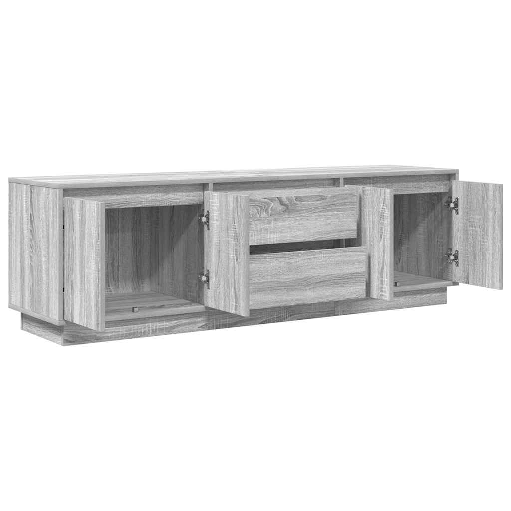 Dulap TV cu lumini LED Gri Sonoma 160,5x41x50 cm GartenMobel Dekor