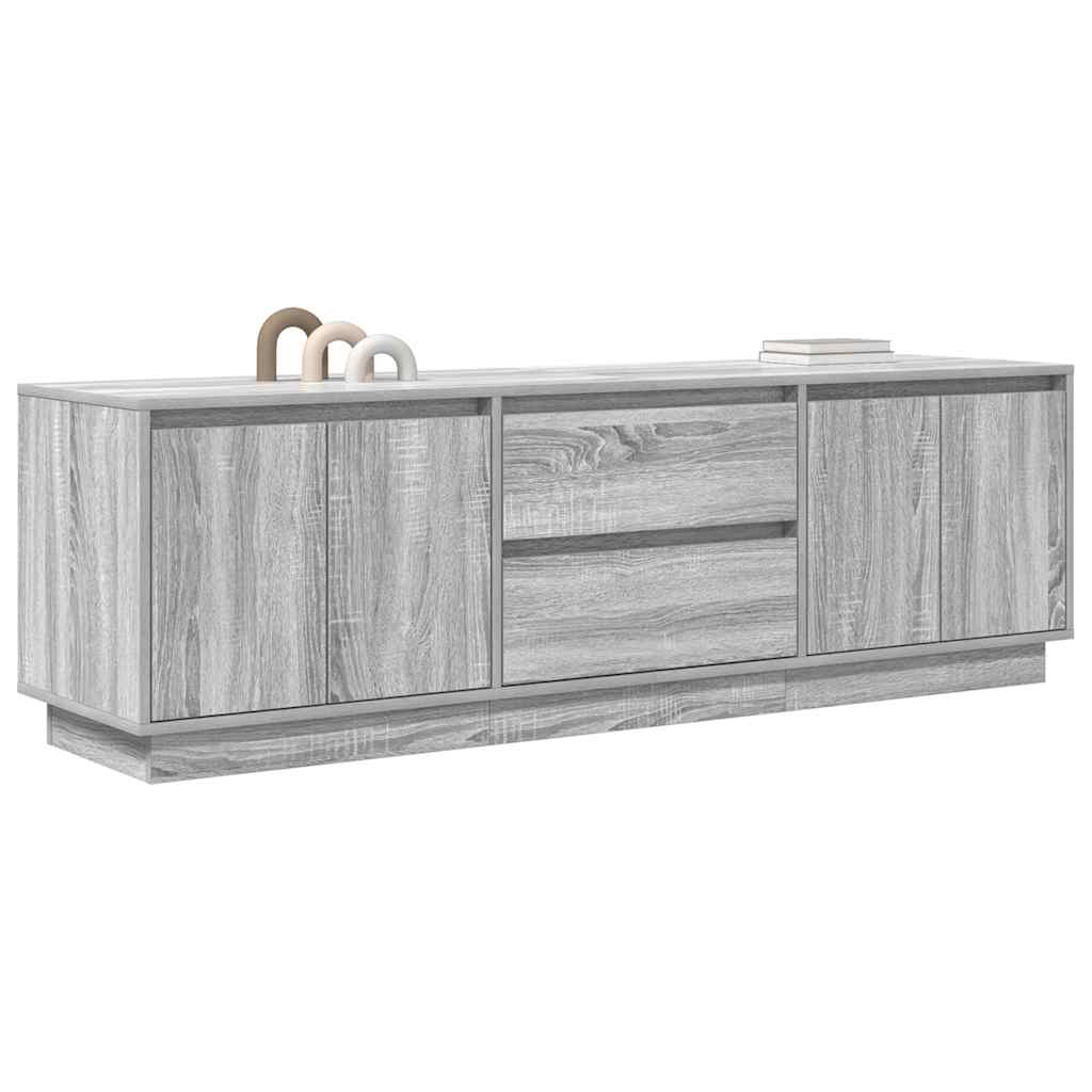 Dulap TV cu lumini LED Gri Sonoma 160,5x41x50 cm GartenMobel Dekor