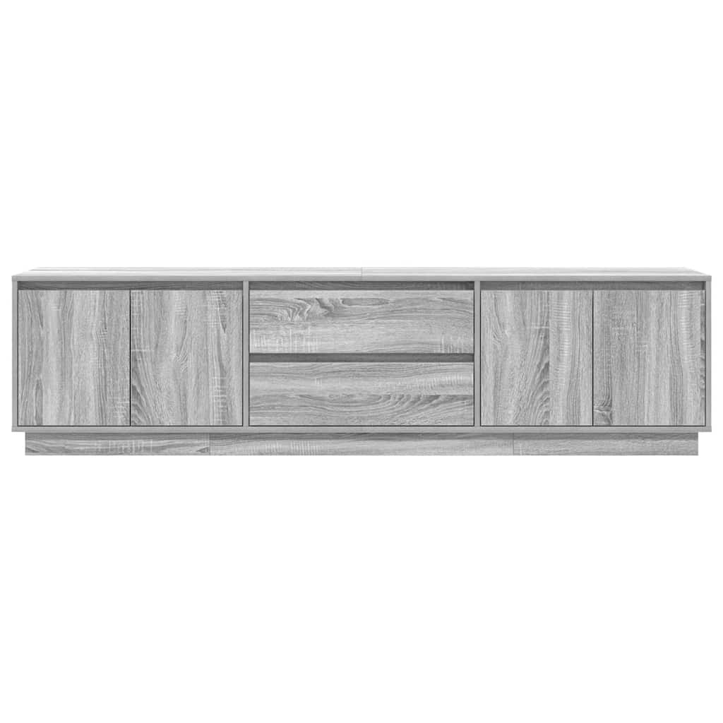 Dulap TV cu lumini LED Gri Sonoma 193,5x41x50 cm GartenMobel Dekor