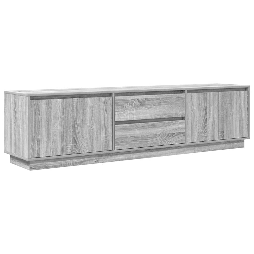Dulap TV cu lumini LED Gri Sonoma 193,5x41x50 cm GartenMobel Dekor
