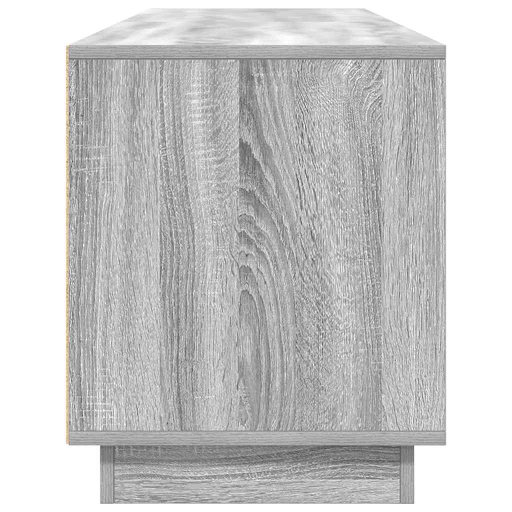 Dulap TV cu lumini LED Gri Sonoma 193,5x41x50 cm GartenMobel Dekor