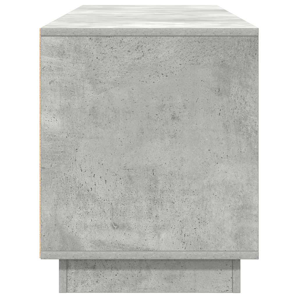 Dulap TV cu lumini LED Gri beton 160,5x41x50 cm GartenMobel Dekor