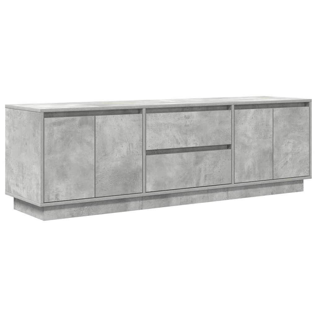 Dulap TV cu lumini LED Gri beton 160,5x41x50 cm GartenMobel Dekor
