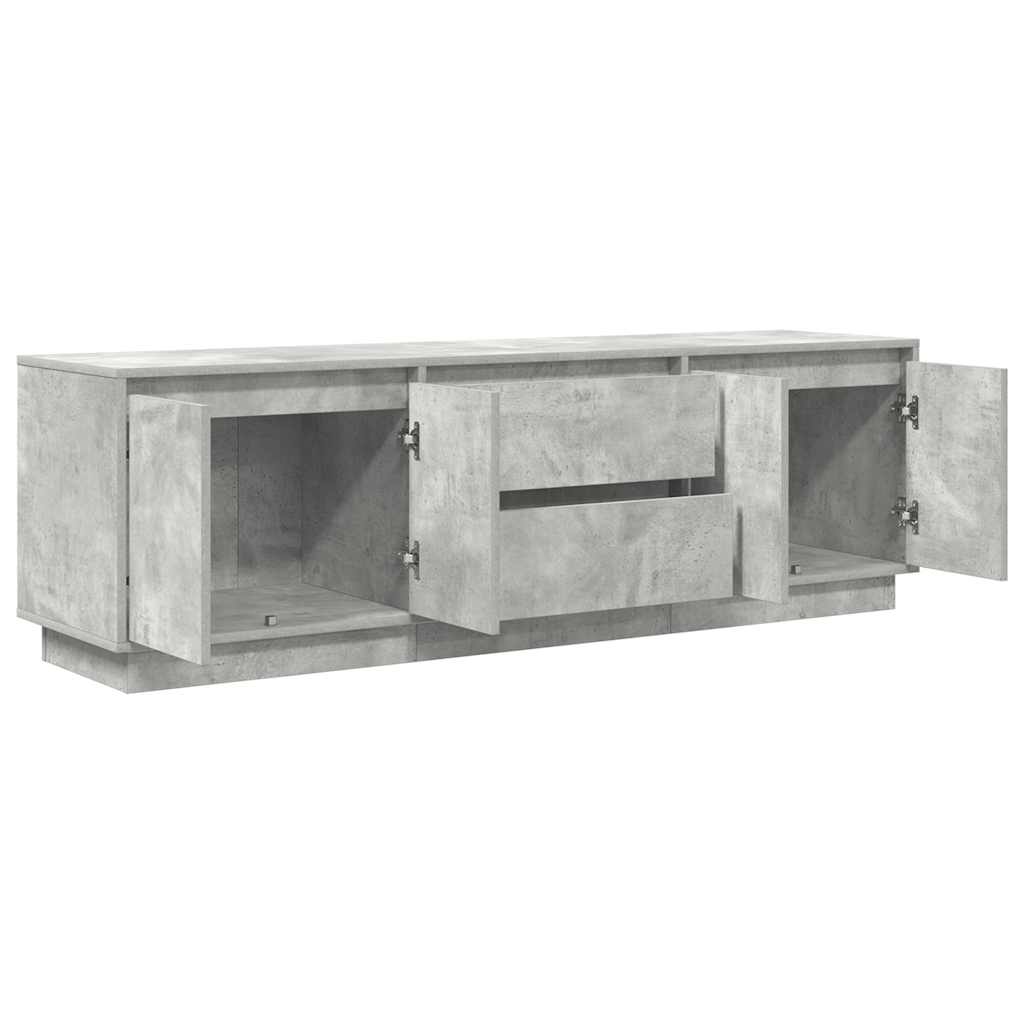 Dulap TV cu lumini LED Gri beton 160,5x41x50 cm GartenMobel Dekor