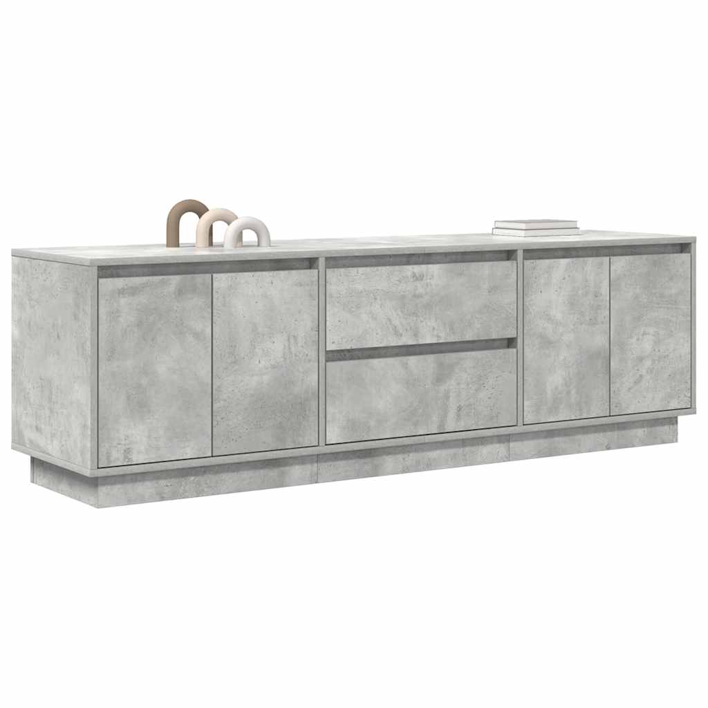 Dulap TV cu lumini LED Gri beton 160,5x41x50 cm GartenMobel Dekor
