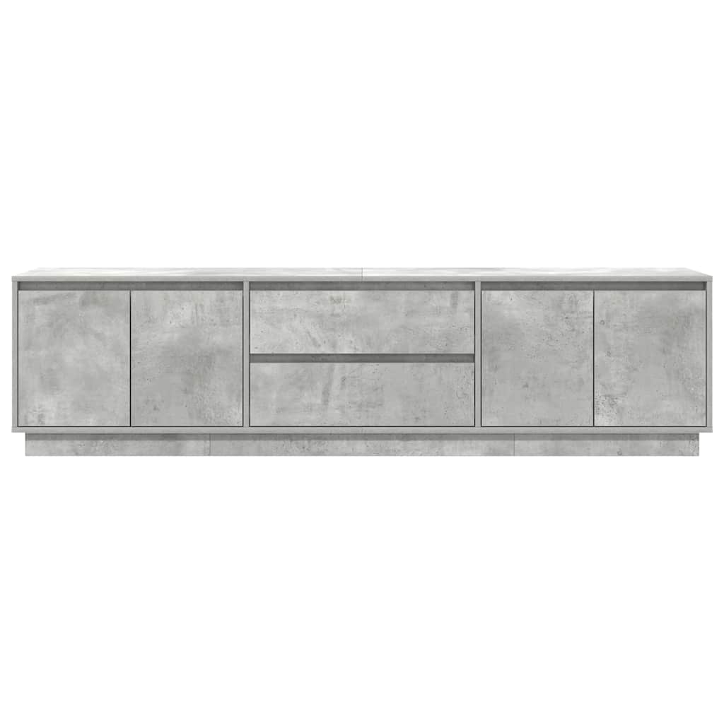 Dulap TV cu lumini LED Gri beton 193,5x41x50 cm GartenMobel Dekor