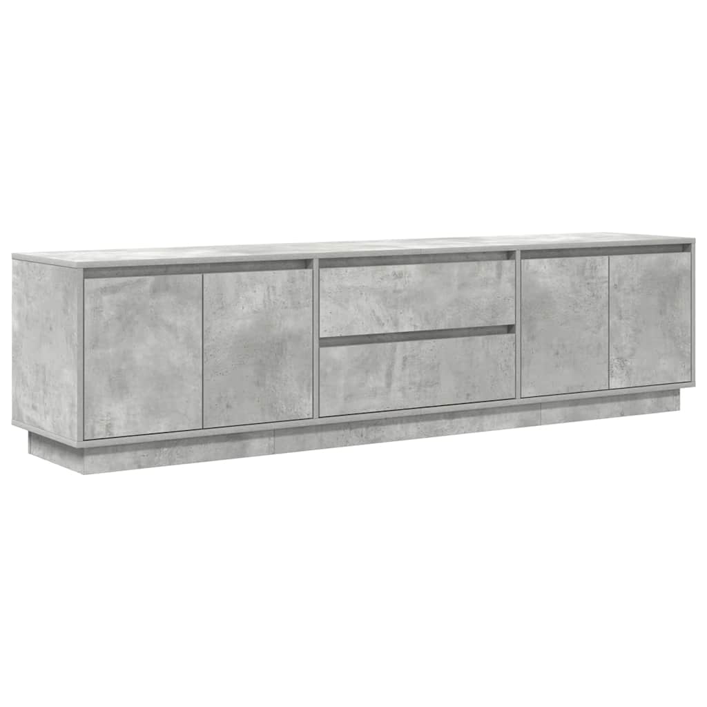 Dulap TV cu lumini LED Gri beton 193,5x41x50 cm GartenMobel Dekor