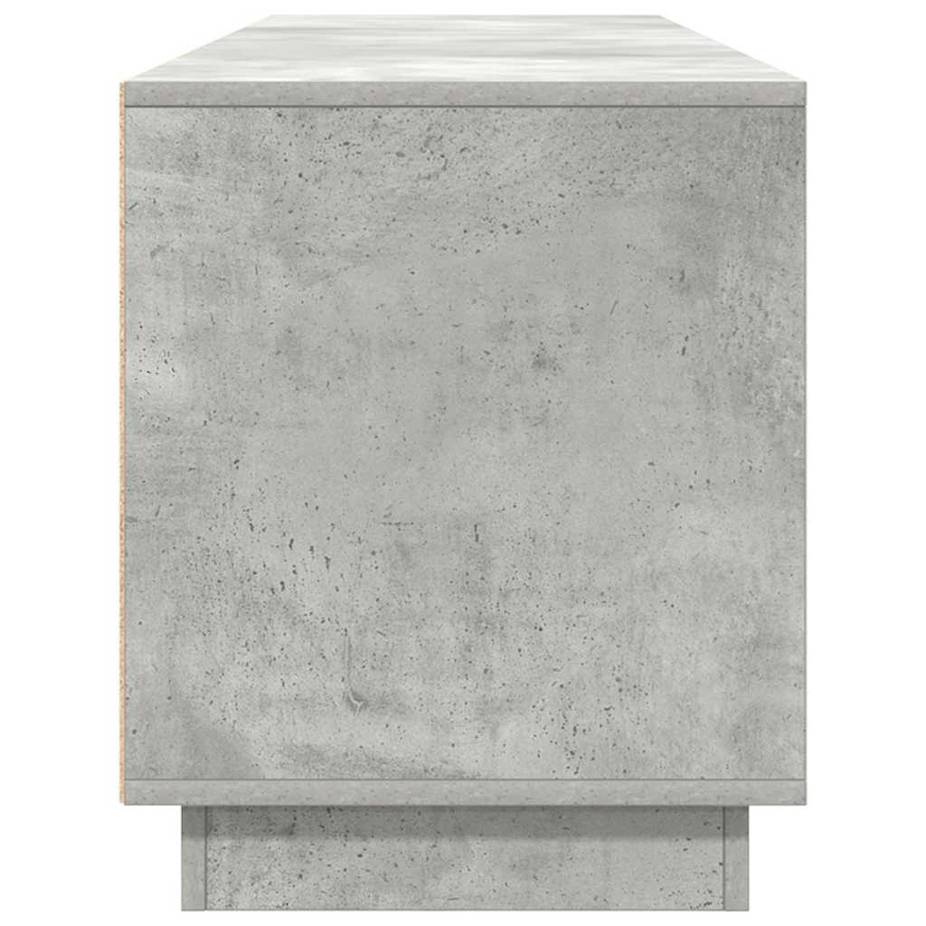 Dulap TV cu lumini LED Gri beton 193,5x41x50 cm GartenMobel Dekor