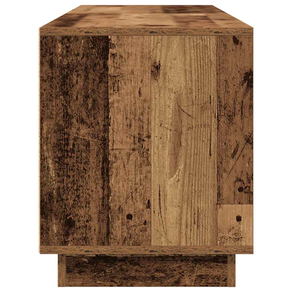 Dulap TV cu lumini LED Lemn vechi 160,5x41x50 cm GartenMobel Dekor