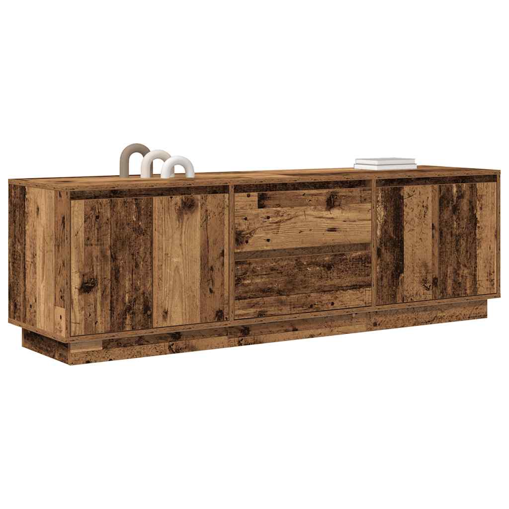 Dulap TV cu lumini LED Lemn vechi 160,5x41x50 cm GartenMobel Dekor