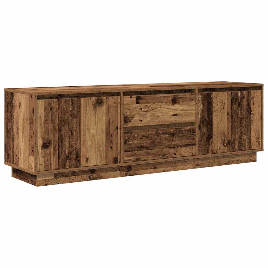 Dulap TV cu lumini LED Lemn vechi 160,5x41x50 cm GartenMobel Dekor