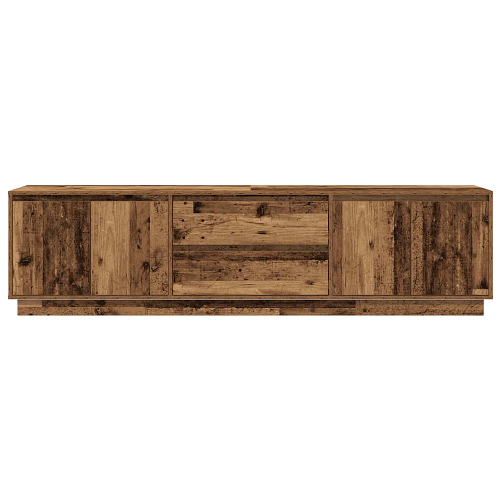 Dulap TV cu lumini LED Lemn vechi 193,5x41x50 cm GartenMobel Dekor