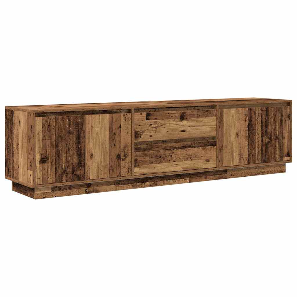 Dulap TV cu lumini LED Lemn vechi 193,5x41x50 cm GartenMobel Dekor