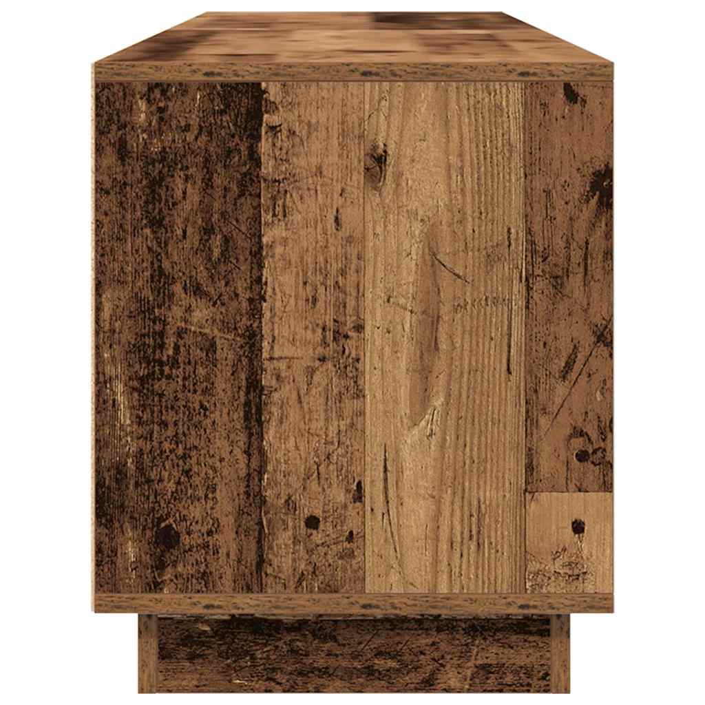 Dulap TV cu lumini LED Lemn vechi 193,5x41x50 cm GartenMobel Dekor