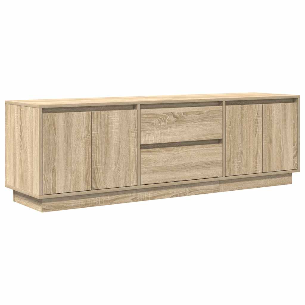 Dulap TV cu lumini LED Stejar Sonoma 160,5x41x50 cm GartenMobel Dekor