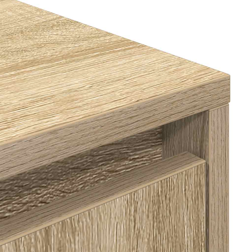 Dulap TV cu lumini LED Stejar Sonoma 160,5x41x50 cm GartenMobel Dekor