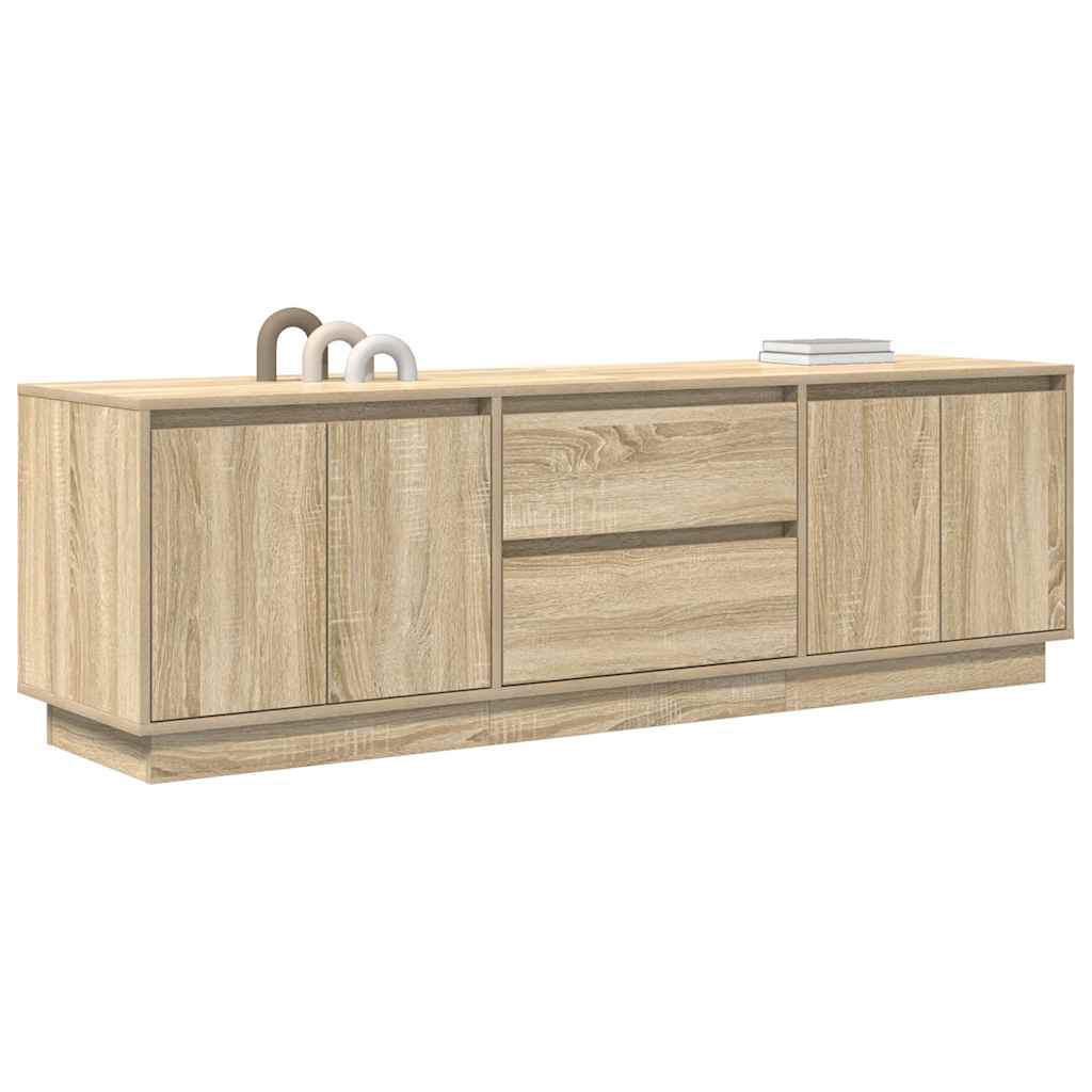 Dulap TV cu lumini LED Stejar Sonoma 160,5x41x50 cm GartenMobel Dekor