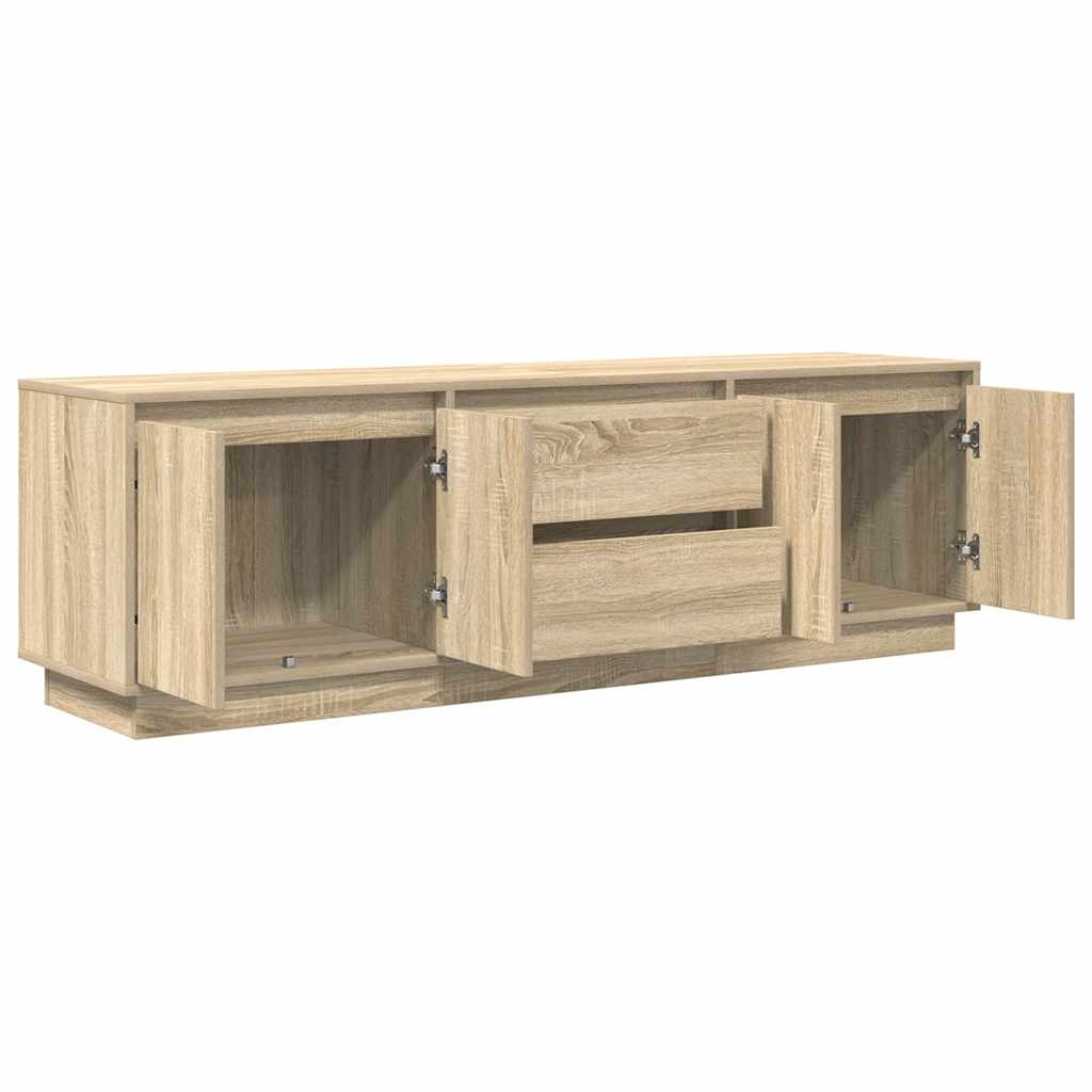 Dulap TV cu lumini LED Stejar Sonoma 160,5x41x50 cm GartenMobel Dekor