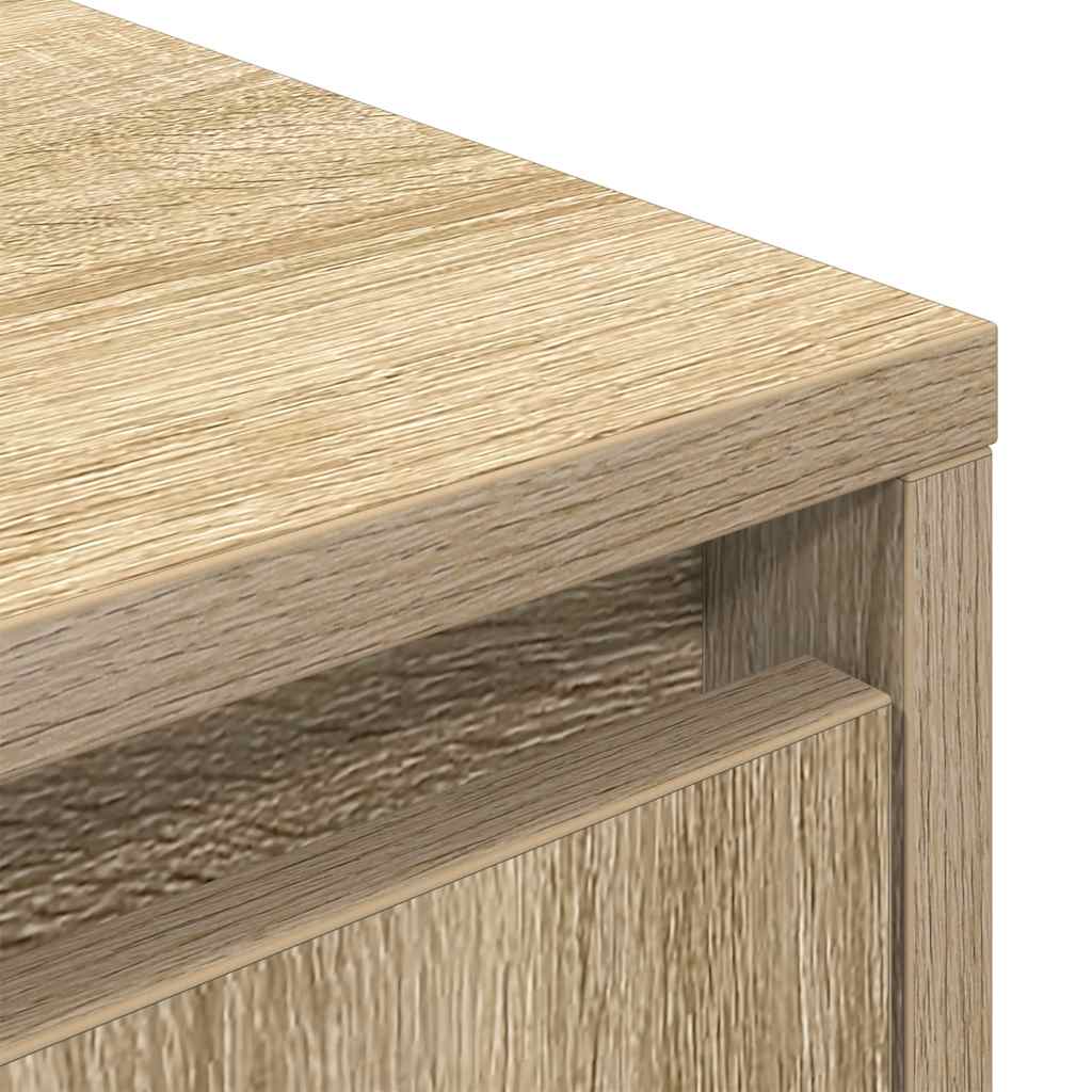 Dulap TV cu lumini LED Stejar Sonoma 193,5x41x50 cm GartenMobel Dekor