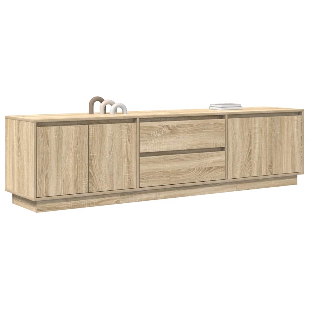Dulap TV cu lumini LED Stejar Sonoma 193,5x41x50 cm GartenMobel Dekor