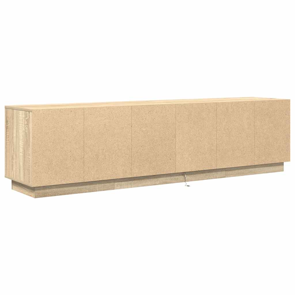 Dulap TV cu lumini LED Stejar Sonoma 193,5x41x50 cm GartenMobel Dekor