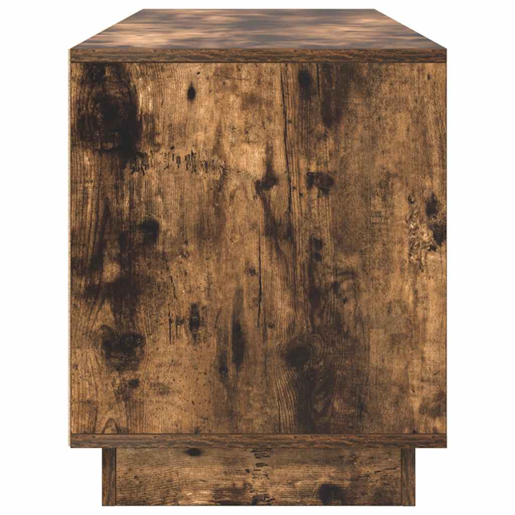Dulap TV cu lumini LED Stejar afumat 160,5x41x50 cm GartenMobel Dekor