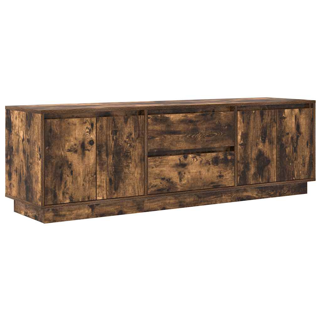 Dulap TV cu lumini LED Stejar afumat 160,5x41x50 cm GartenMobel Dekor