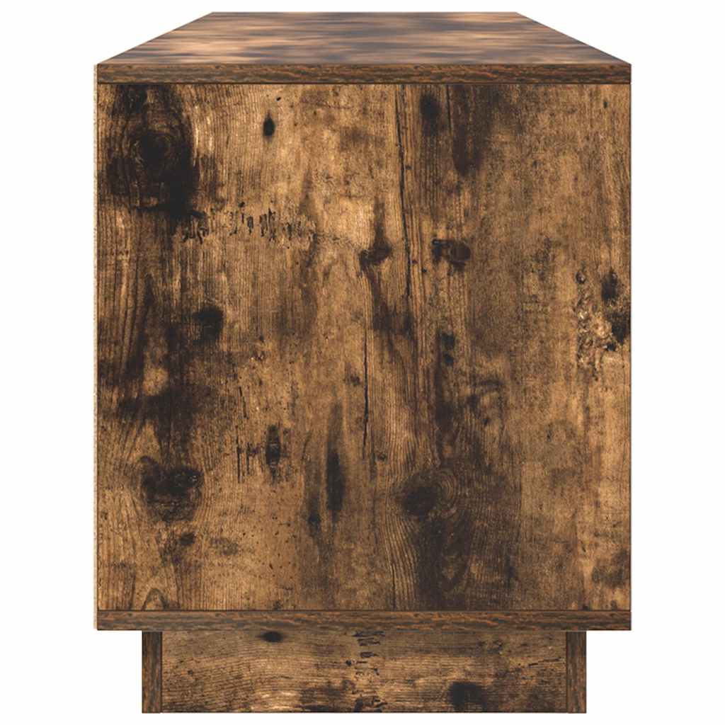 Dulap TV cu lumini LED Stejar afumat 193,5x41x50 cm GartenMobel Dekor