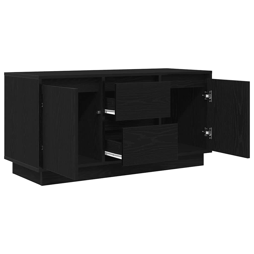 Dulap TV cu lumini LED Stejar negru 100x41x50 cm GartenMobel Dekor