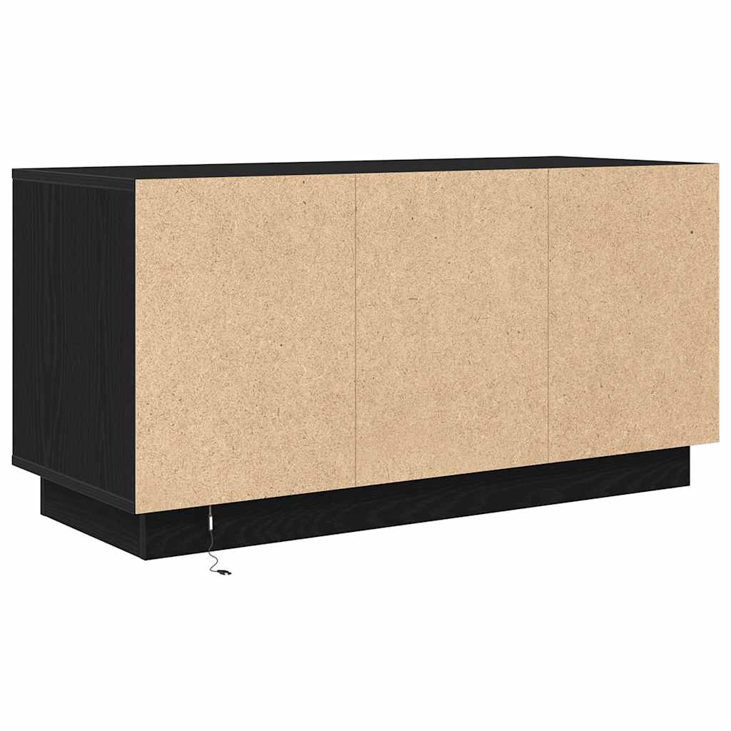 Dulap TV cu lumini LED Stejar negru 100x41x50 cm GartenMobel Dekor