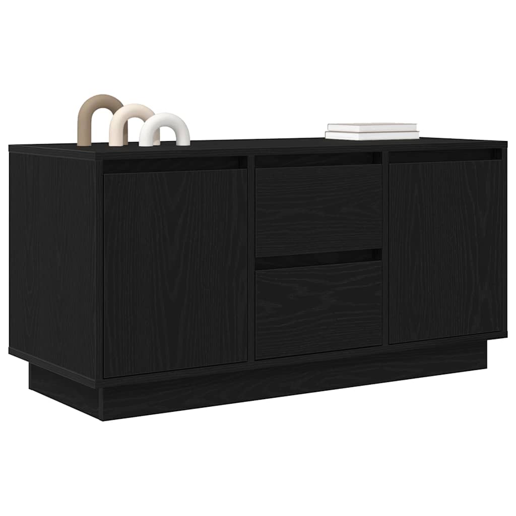 Dulap TV cu lumini LED Stejar negru 100x41x50 cm GartenMobel Dekor