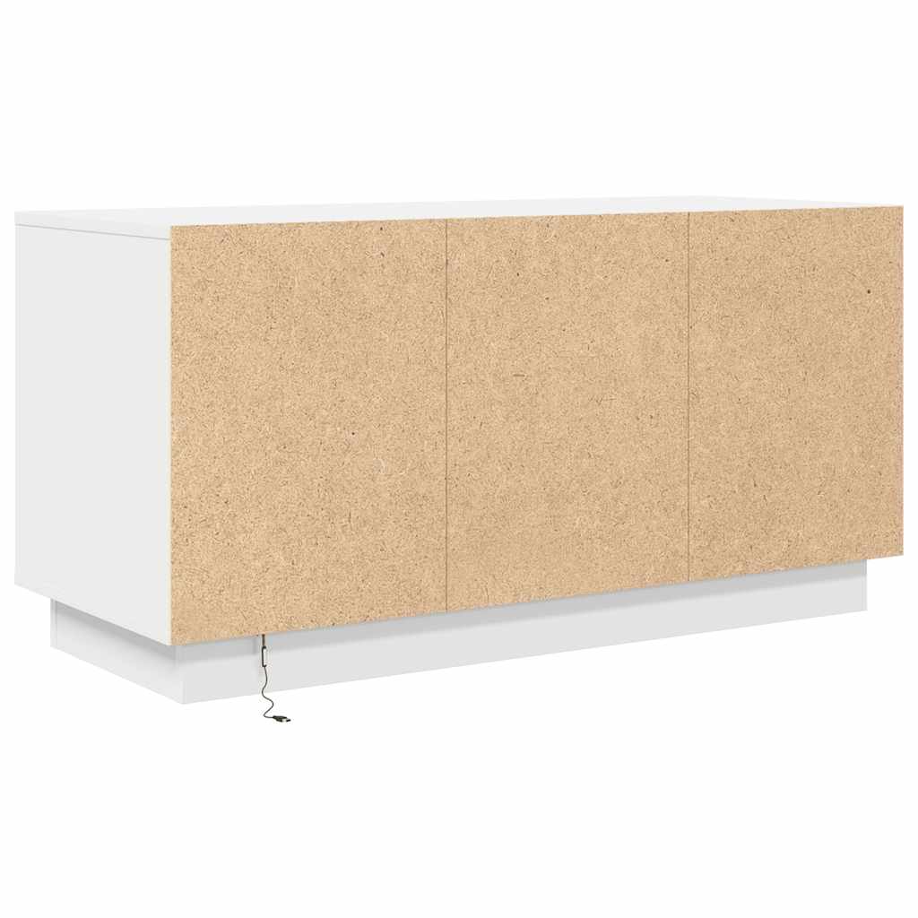 Dulap TV cu lumini LED alb 100x41x50 cm GartenMobel Dekor