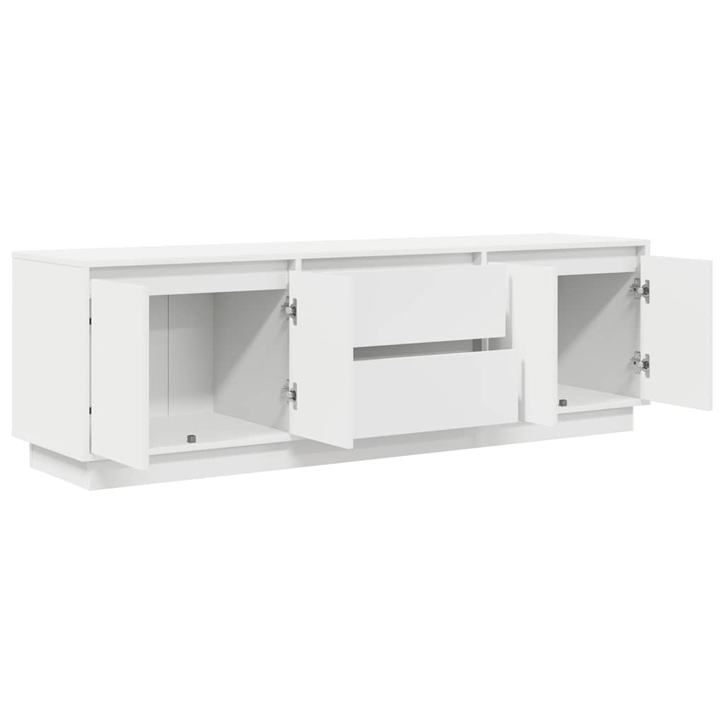 Dulap TV cu lumini LED alb 160,5x41x50 cm GartenMobel Dekor