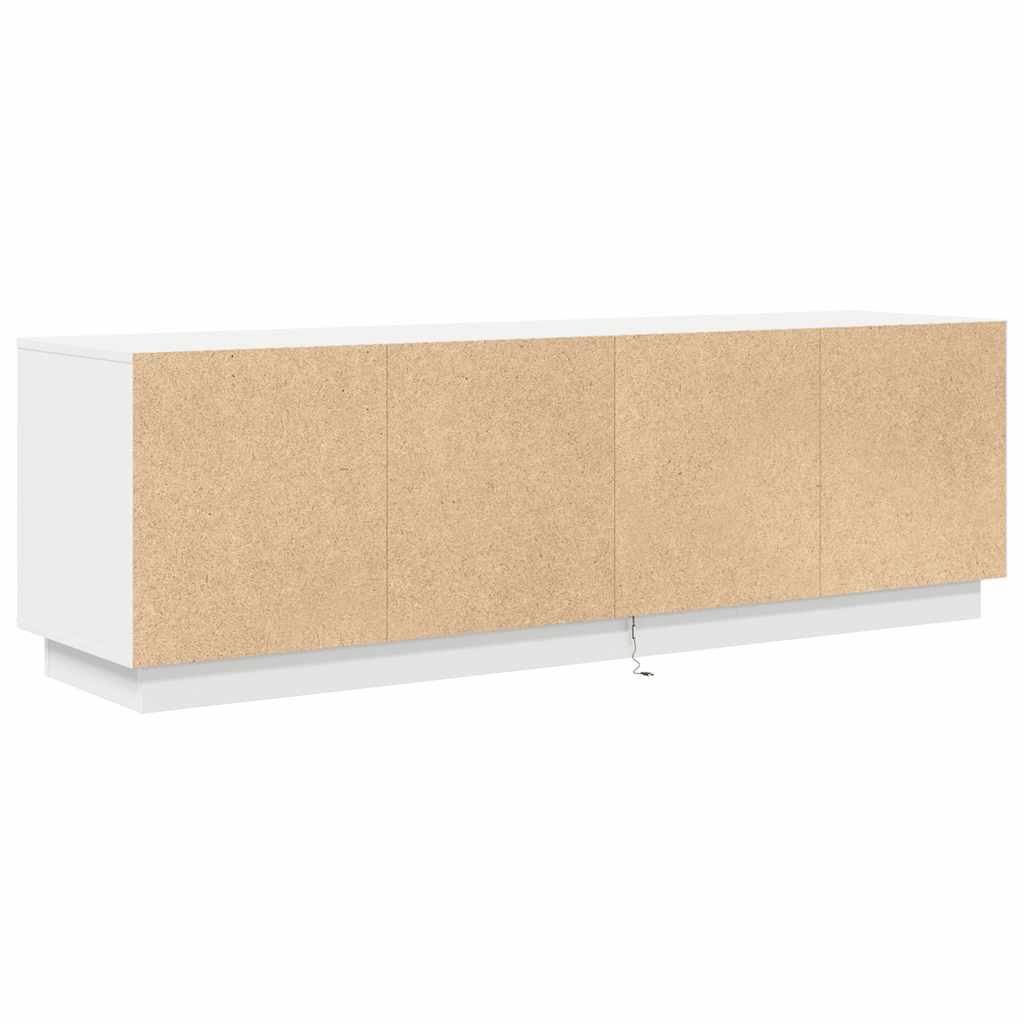 Dulap TV cu lumini LED alb 160,5x41x50 cm GartenMobel Dekor