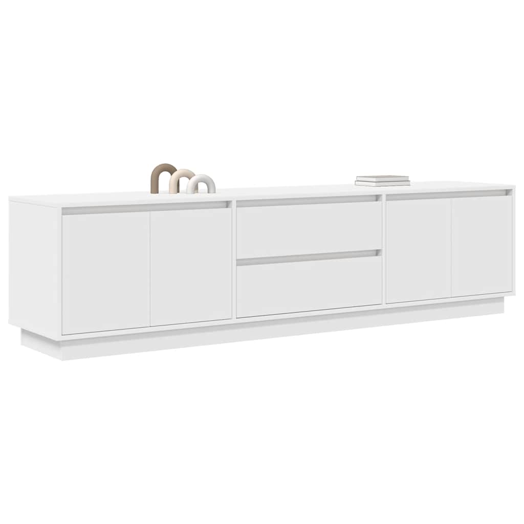 Dulap TV cu lumini LED alb 193,5x41x50 cm GartenMobel Dekor