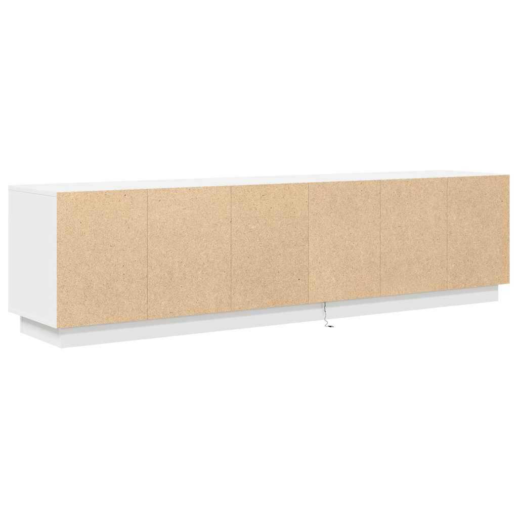 Dulap TV cu lumini LED alb 193,5x41x50 cm GartenMobel Dekor