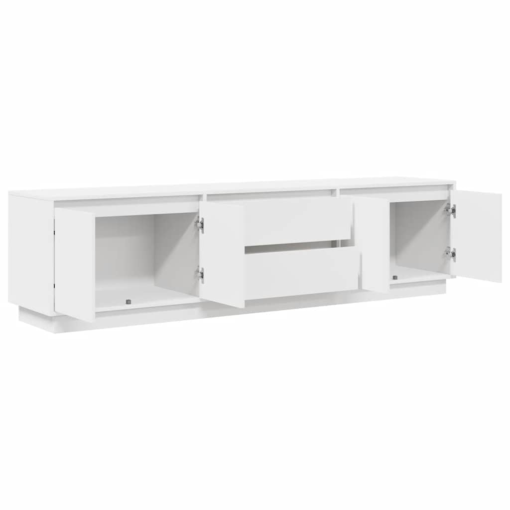 Dulap TV cu lumini LED alb 193,5x41x50 cm GartenMobel Dekor